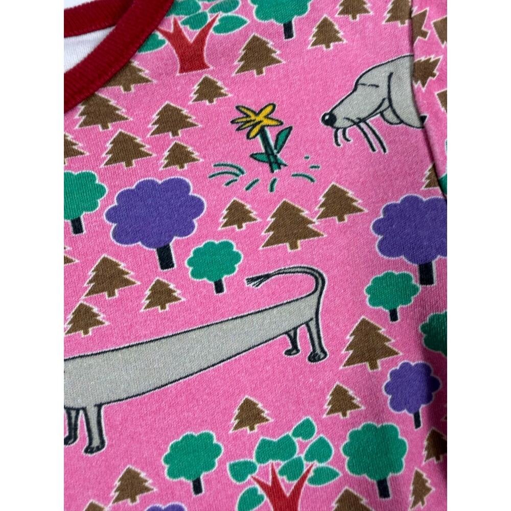 DUNS Sweden Organic Cotton Dog Forest Floral Shirt Pink 6-7 Years - Picture 6 of 6